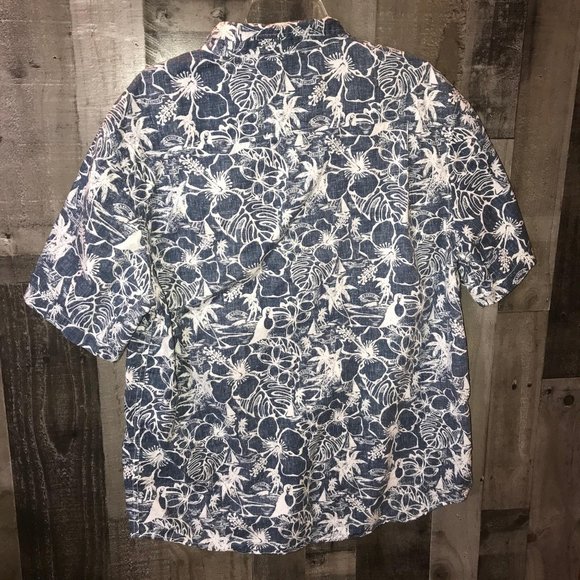 Retrofit Mens Floral Print Button Down - Picture 2 of 8